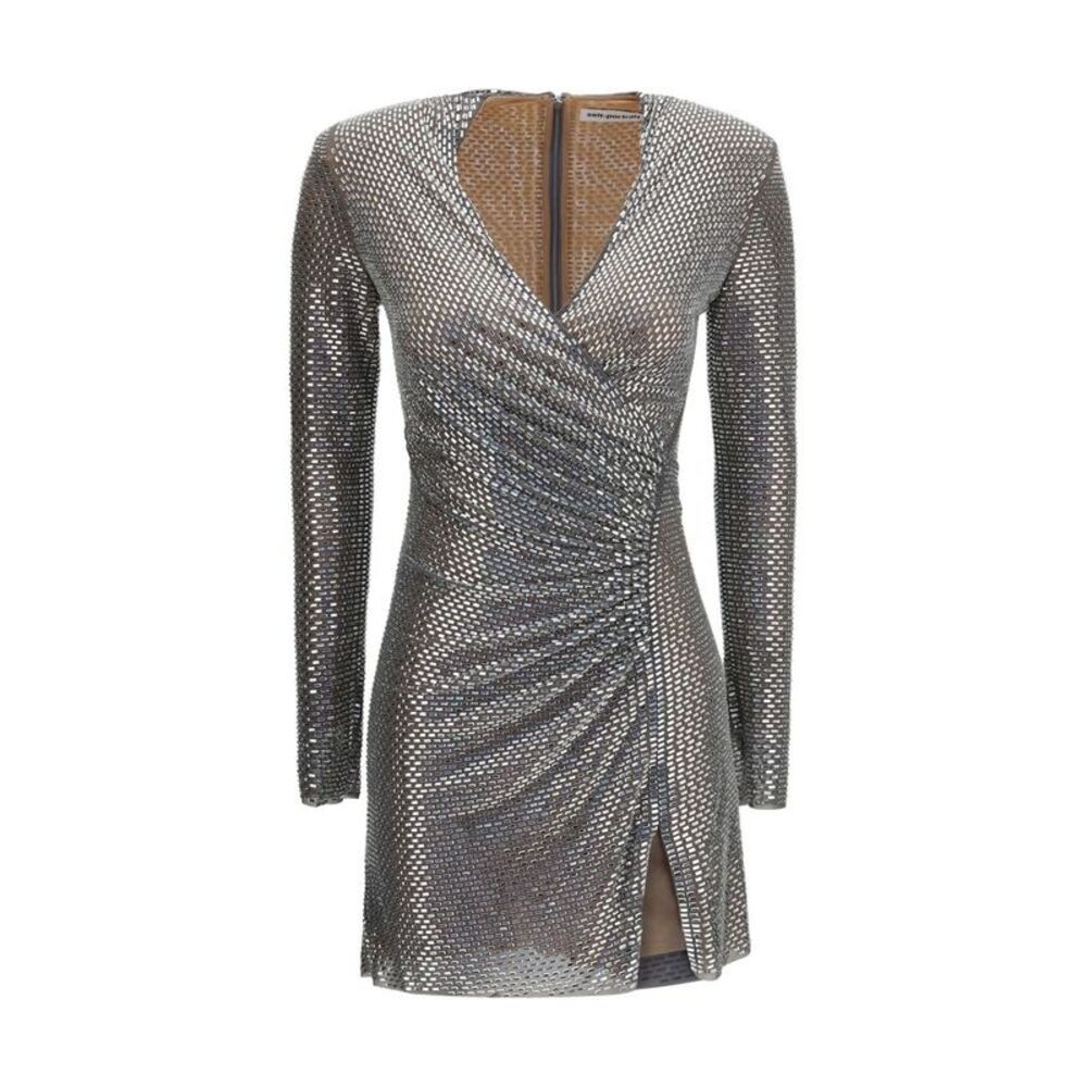 Self-Portrait Silver Polyester Cocktail Women's Dress